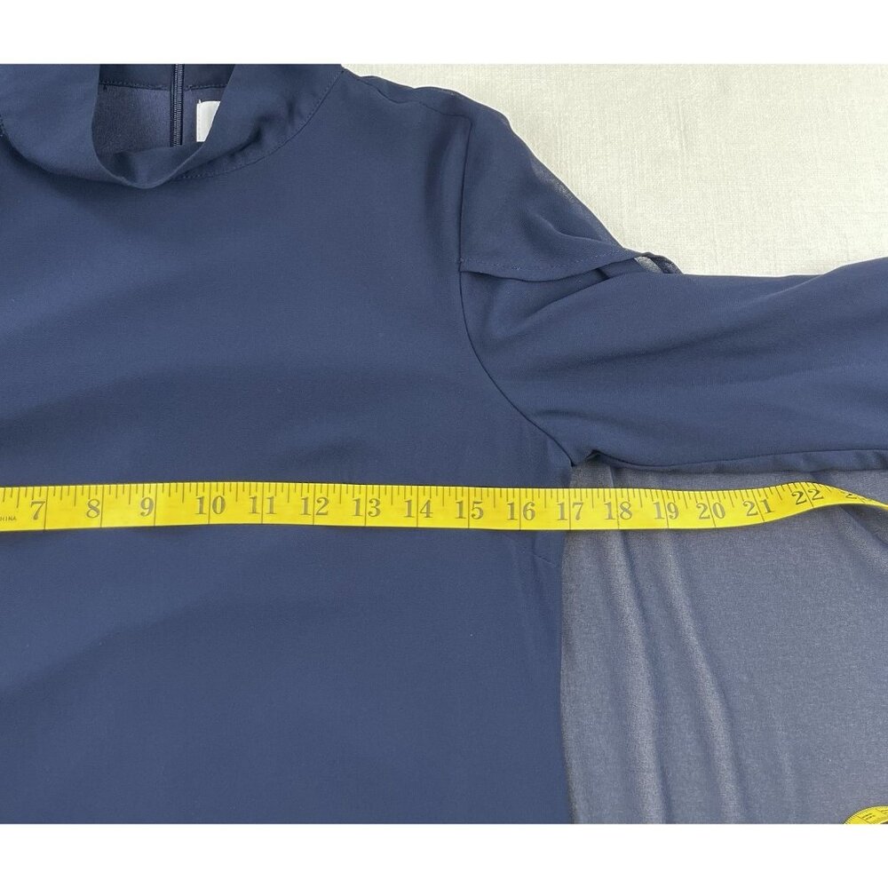 Dainty Jewells Cape Dress‎ Modest Navy Blue 3/4 Sleeve Elegant EventConservative - Picture 7 of 8